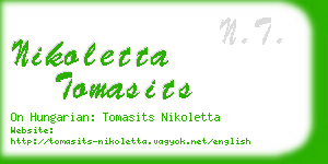 nikoletta tomasits business card